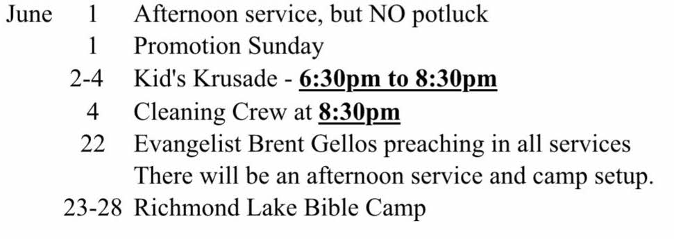 June events