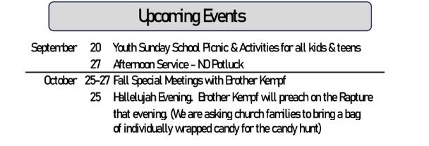 event calendar